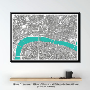 London Map Art Print Hand Drawn Limited Edition, 7 of 8