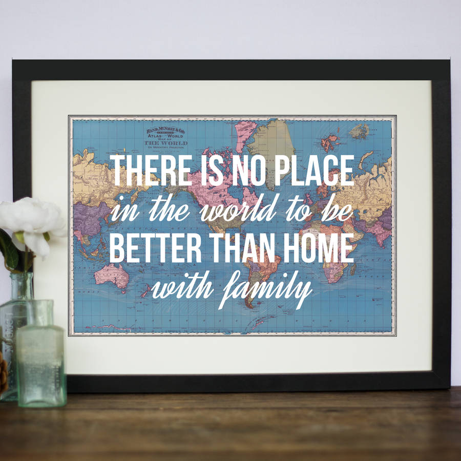 personalised family world map print by of life & lemons ...