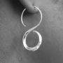 Infinity Sterling Silver Hoop Earrings, thumbnail 3 of 4
