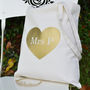 Personalised Silver Heart Tote Bag, thumbnail 4 of 6
