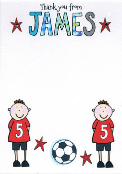 Personalised Childrens Footballer Party Invitations, 5 of 6
