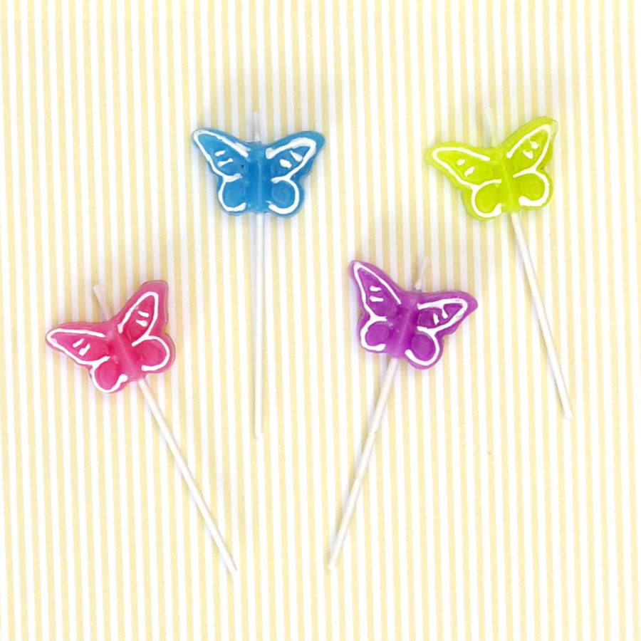 butterfly birthday cake candles by peach blossom