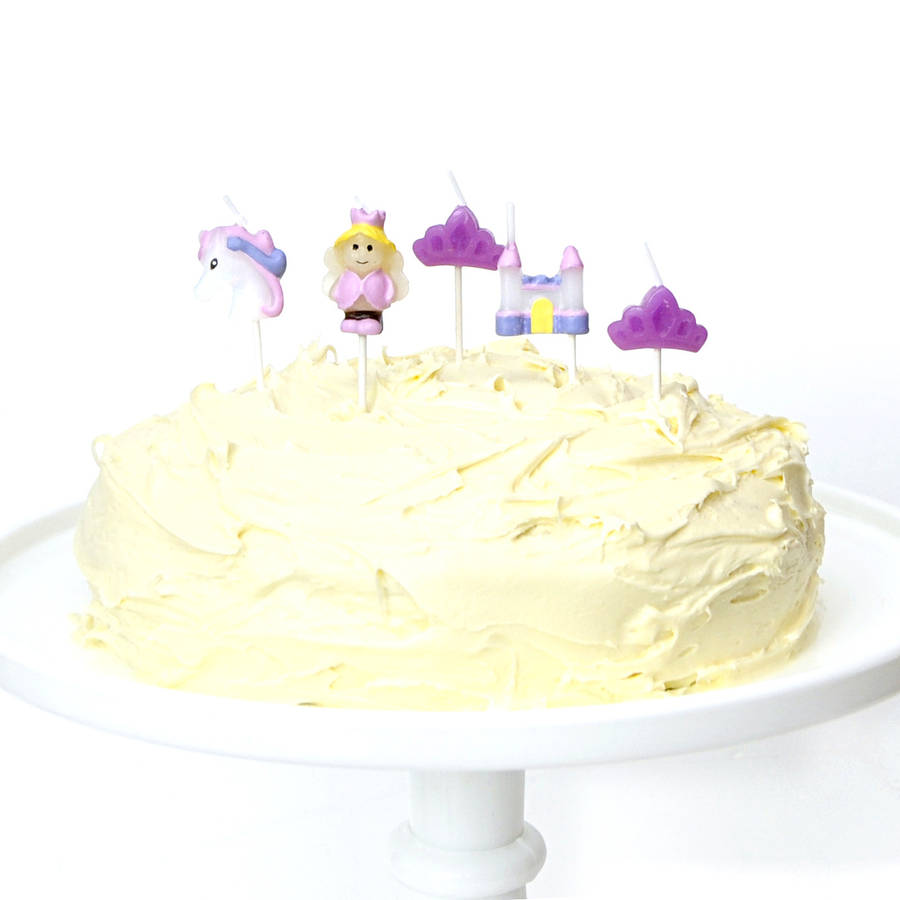 princess themed birthday cake candles by peach blossom