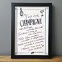 Champagne Typography Print, thumbnail 2 of 3