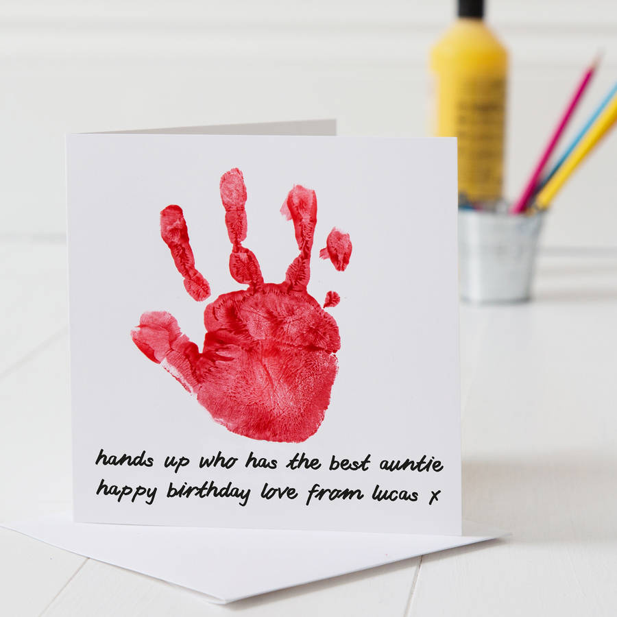 Personalised hand print birthday card by twenty-seven 