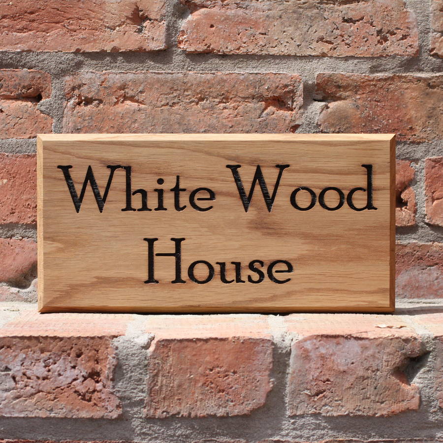 personalised bespoke handmade door number house sign by oak&ford