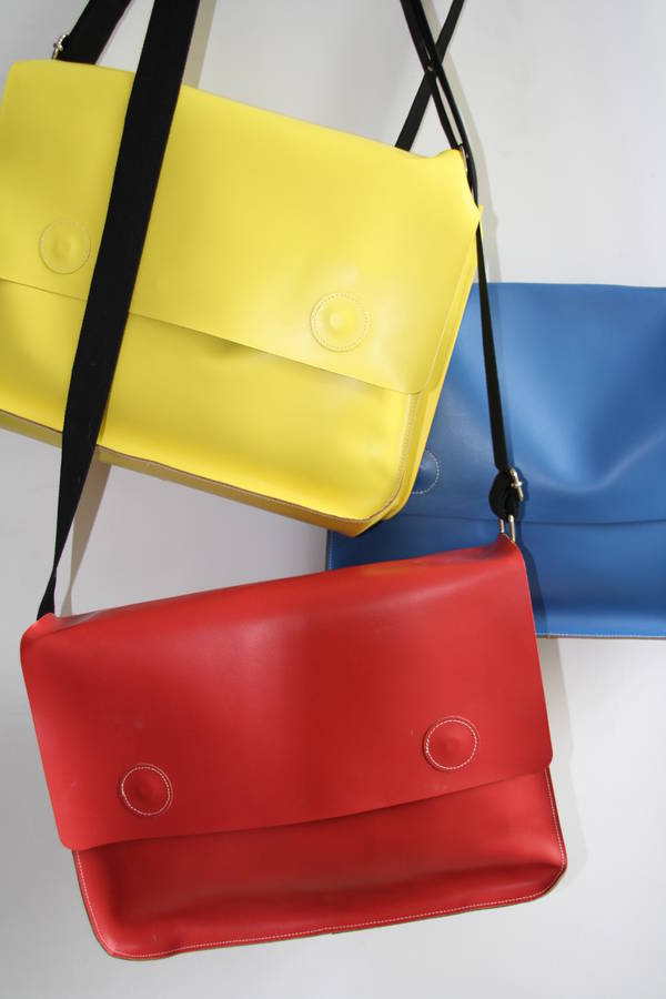 Undercover Large Leather Messenger Bag By Undercover