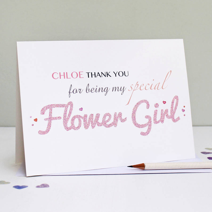 Lovely 30 Thank You Card Flower Girl