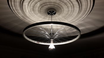 Bike Wheel Ceiling Light, 2 of 6