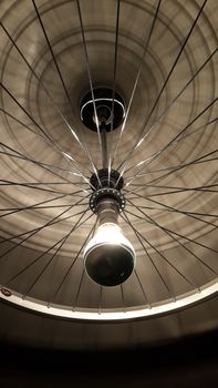 Bike Wheel Ceiling Light, 5 of 6