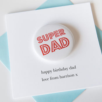 Super Dad Badge Birthday Card, 2 of 4