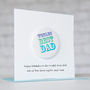Worlds Best Dad Birthday Badge Card, thumbnail 1 of 4