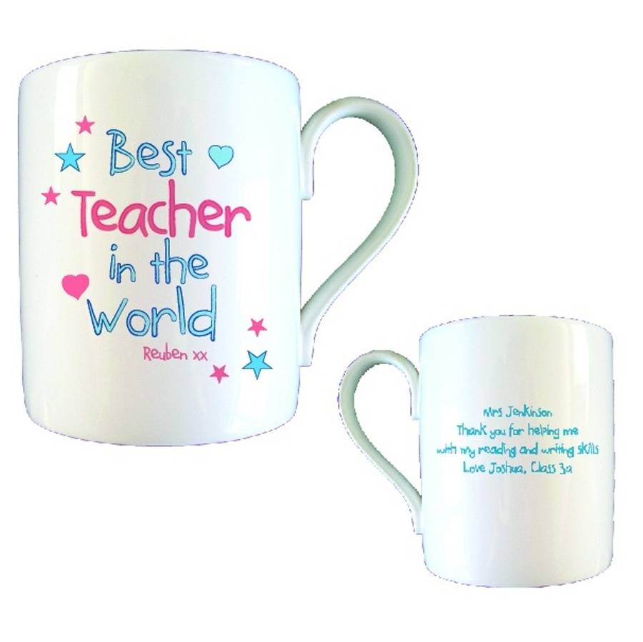 Personalised Best Teacher Mugs By British and Bespoke