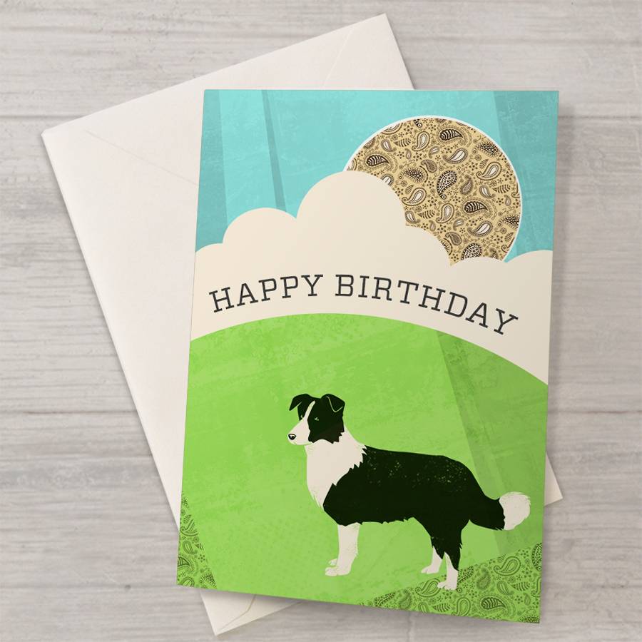 border collie greeting cardwell bred design