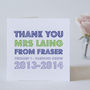 Personalised Teacher Thank You Card, thumbnail 1 of 4