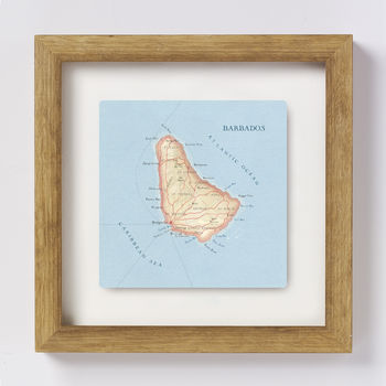 Barbados Map Location Square Print, 6 of 10
