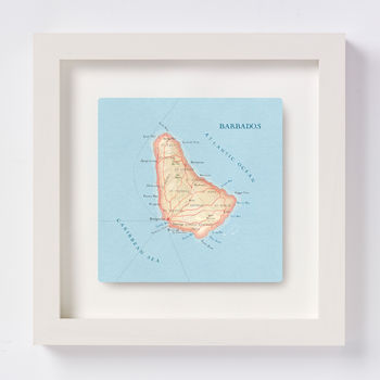 Barbados Map Location Square Print, 7 of 10