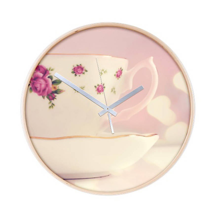 Tea Time Kitchen Wall Clock By Ruby and B