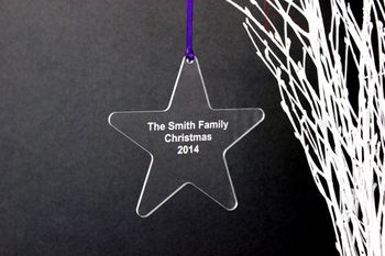 Personalised Family Star Christmas Decoration, 2 of 3