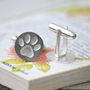 Pawprint Cufflinks In Sterling Silver, thumbnail 2 of 5
