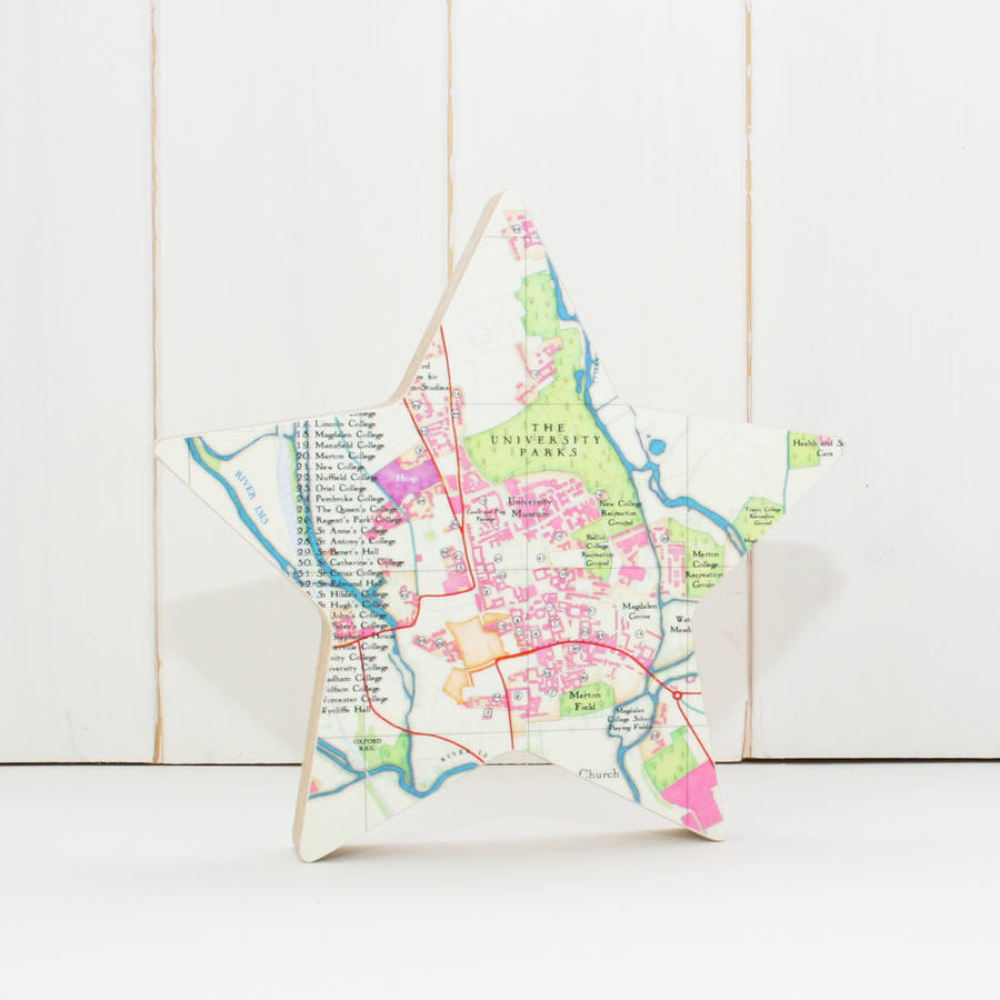 Personalised Map Location Star Keepsake Ornament By Bombus