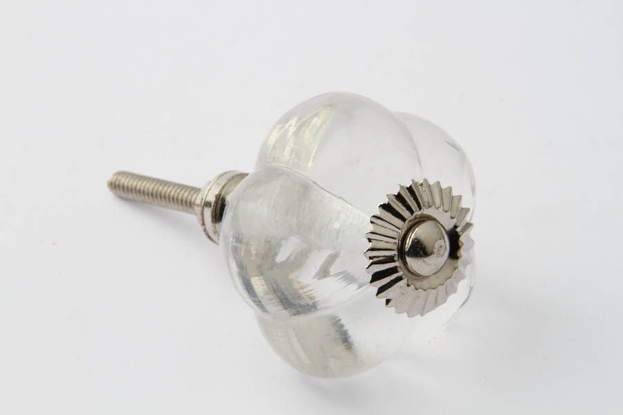 Clear Glass Flower Drawer Knob By French Grey Interiors