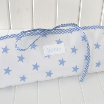 Personalised Wipe Clean Oilcloth Changing Mat, 2 of 3