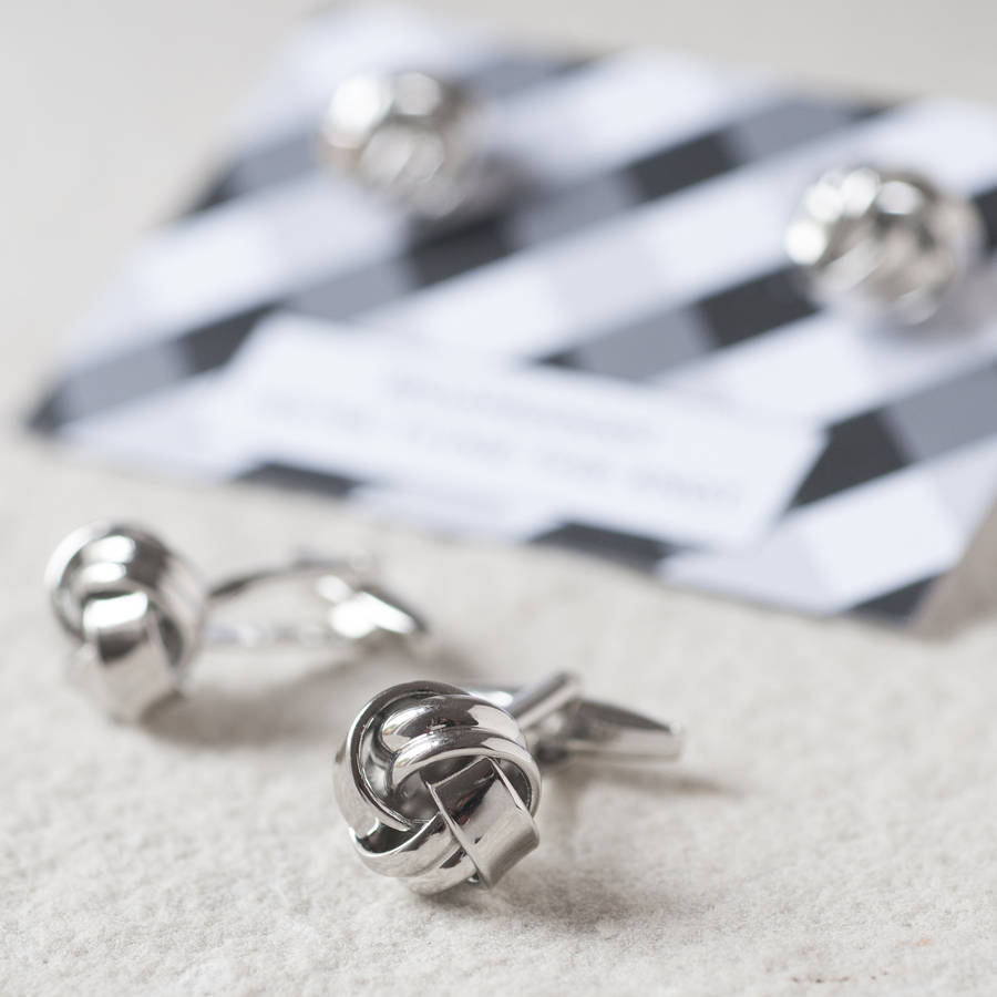 Thanks Tying The Knot Cufflinks By Oh So Cherished | notonthehighstreet.com