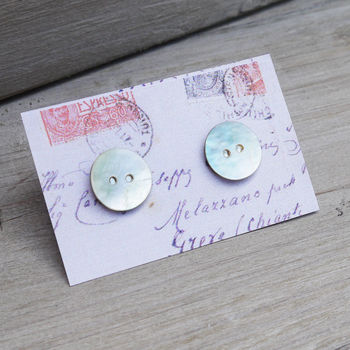 Classic Silver Pearl Shell Earrings, 3 of 3