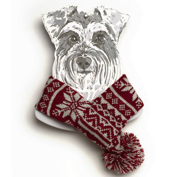 Knitted Christmas Snowflake Dog Scarf, 2 of 7