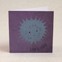 Sea Urchin Purple I Love You Card, thumbnail 1 of 2