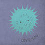 Sea Urchin Purple I Love You Card, thumbnail 2 of 2