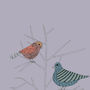 Two Birds Lilac Card, thumbnail 2 of 2