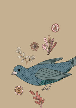 Bird And Floral Card, 2 of 2