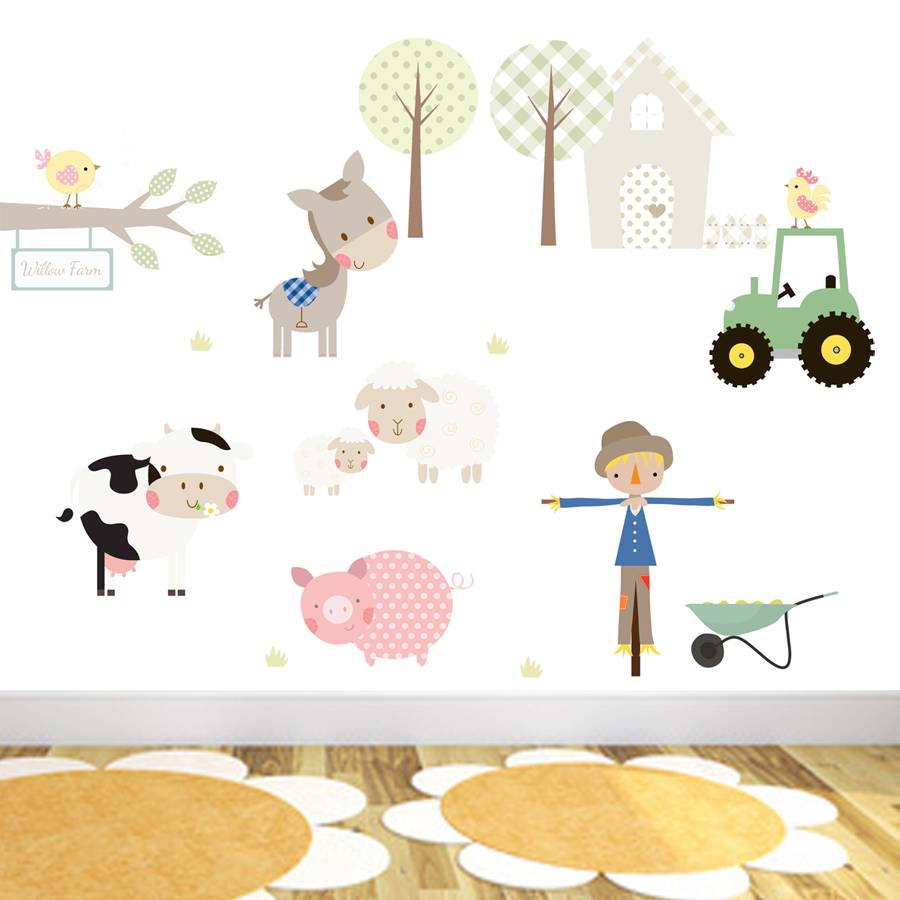 Willow Farm Fabric Wall Stickers