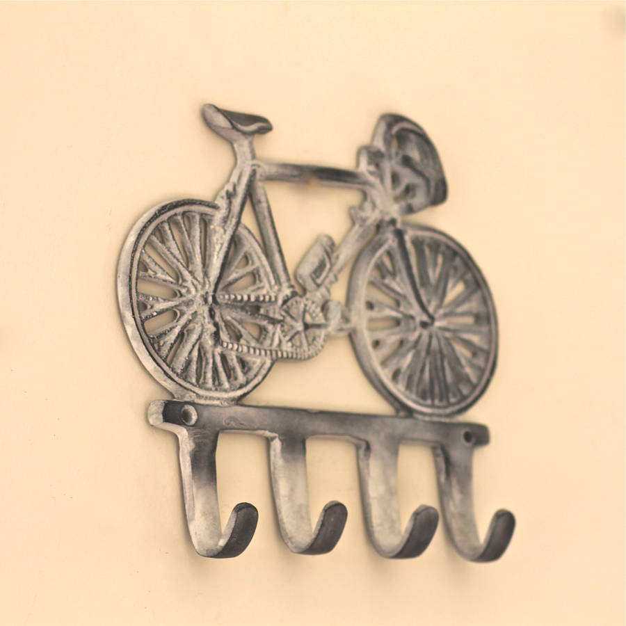 metal bicycle wall hooks by chapel cards | notonthehighstreet.com