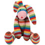 Striped Bunny Toy, thumbnail 1 of 4