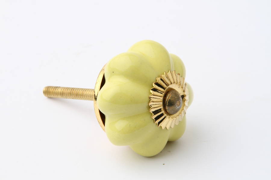 Yellow Flower Drawer Knob By French Grey Interiors