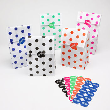 Polka Dot Party Bags With Stickers, 2 of 6
