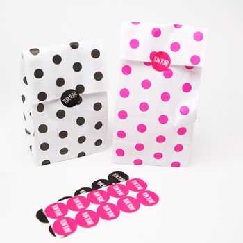 Polka Dot Party Bags With Stickers, 4 of 6