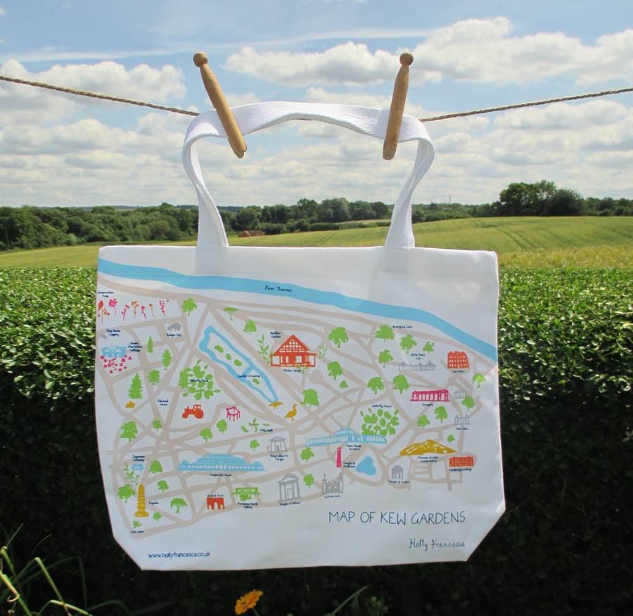 map of kew gardens tote bag by holly francesca