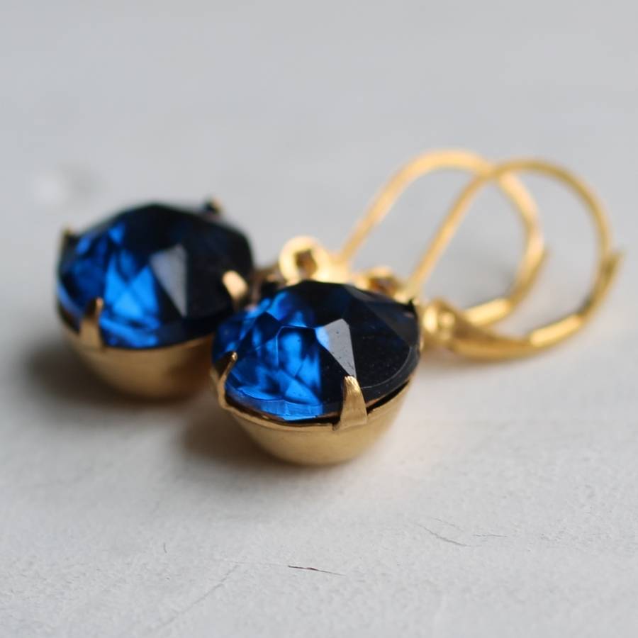 Royal Blue Earrings By Silk Purse, Sow's Ear
