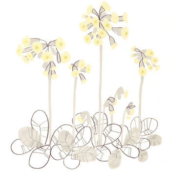 Cowslip Floral Print Yellow And Grey, 2 of 5