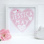 Personalised Christening Heart Print, thumbnail 4 of 7