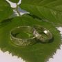 Ash Leaf Wedding Bands In Eco Silver, thumbnail 3 of 11