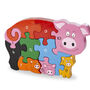Handmade Wooden Number Pig And Piglets Puzzle, thumbnail 1 of 3