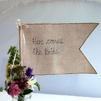 Here Comes The Bride Wedding Flag, 10 of 10