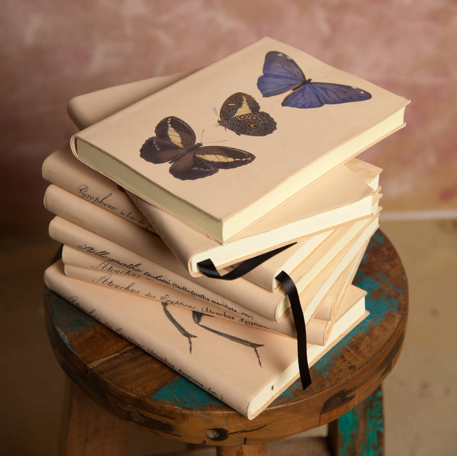 Luxury Leather Notebook Three Butterflies By Natural History - The ...