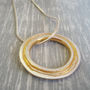 Silver Etched Necklace With Gold Detail, thumbnail 2 of 4
