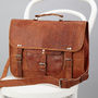 Classic Leather Laptop Bag With Handle And Pocket, thumbnail 4 of 8